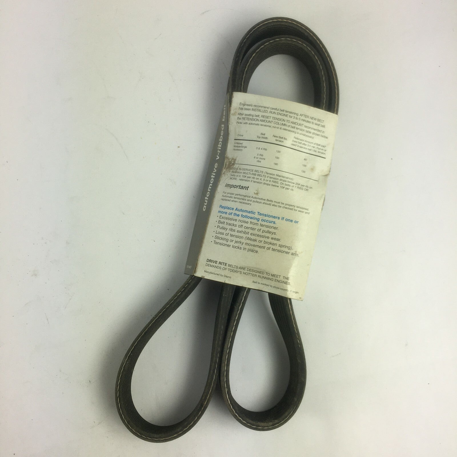Genuine Drive Rite Automotive V-Ribbed Belt 5050540DR-5PK1370 A2