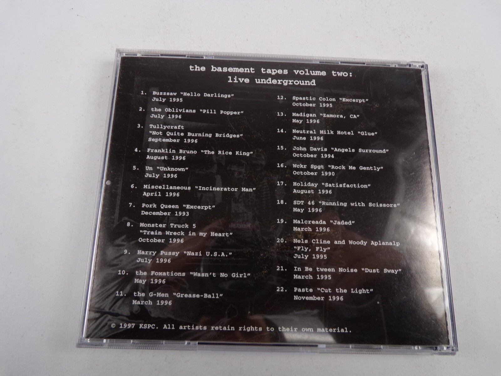The Basemennt Tapes Volume Two Live Underground Un Unknown July 1996 CD#25