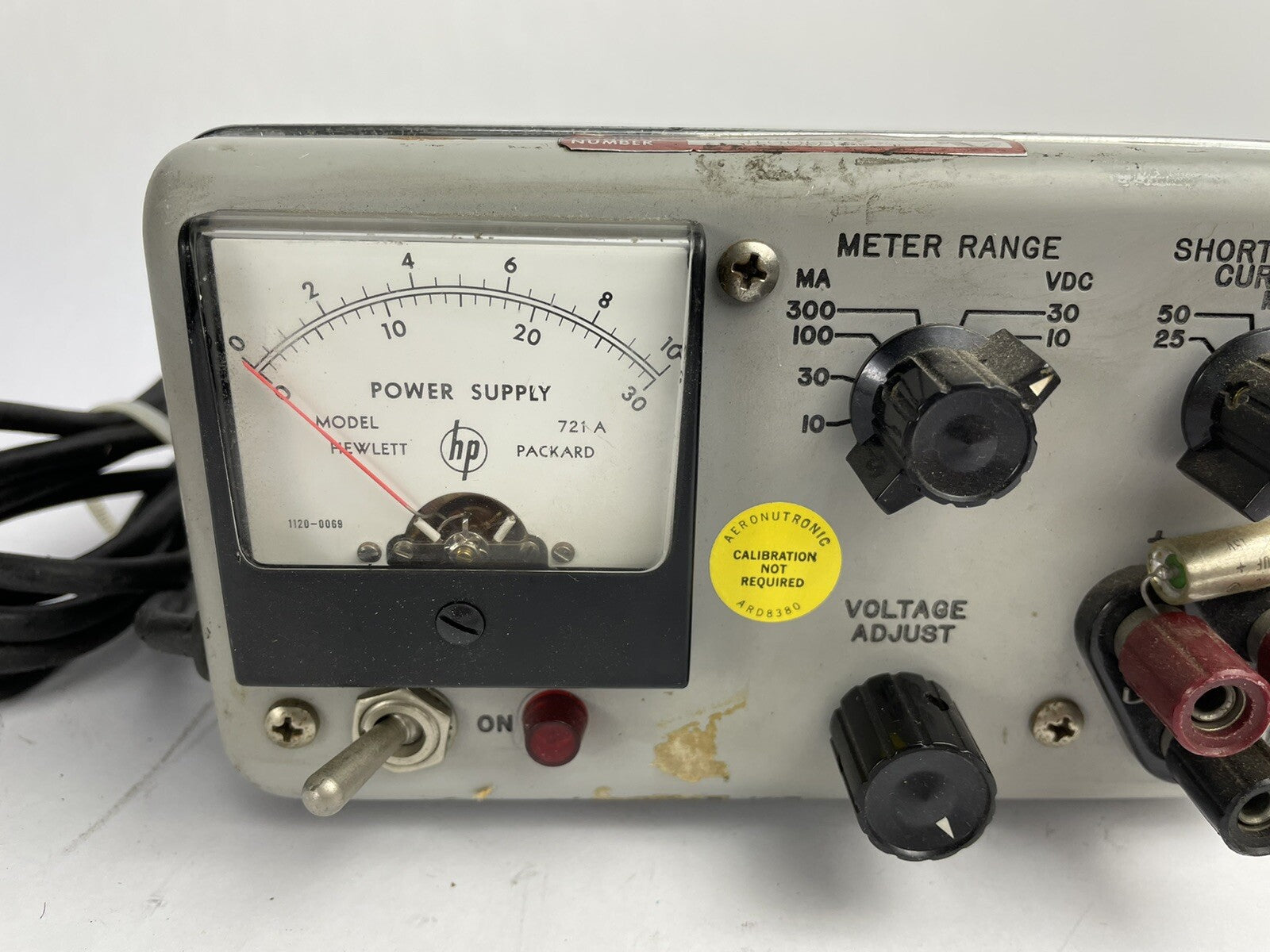 HEWLETT PACKARD HP 721A Transistorized Power Supply 0-24 VDC @ 225 MA