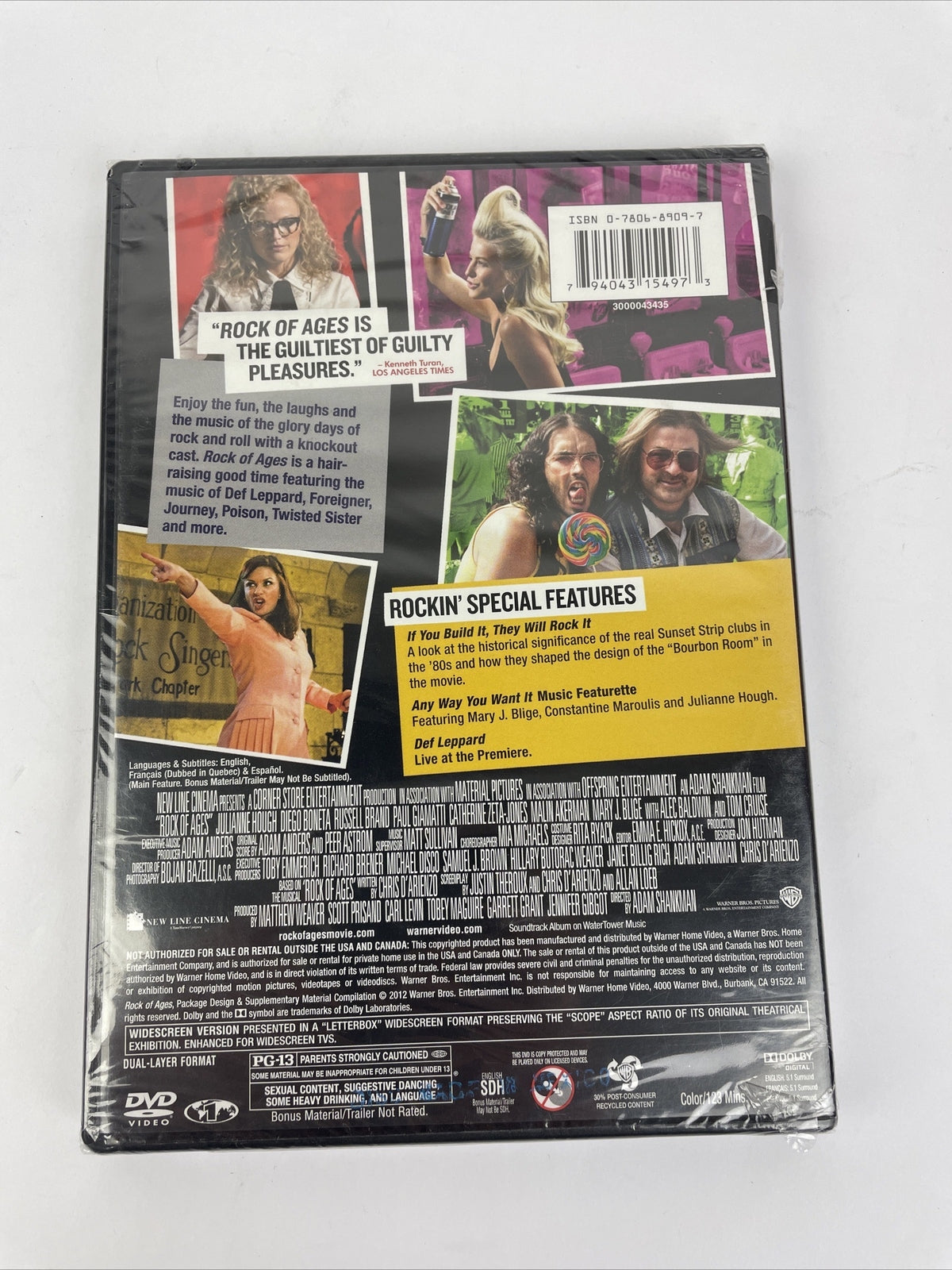 Rock of Ages DVD Video Tom Cruise Mary J. Blige Russel Brandt Paul Giamati NEW