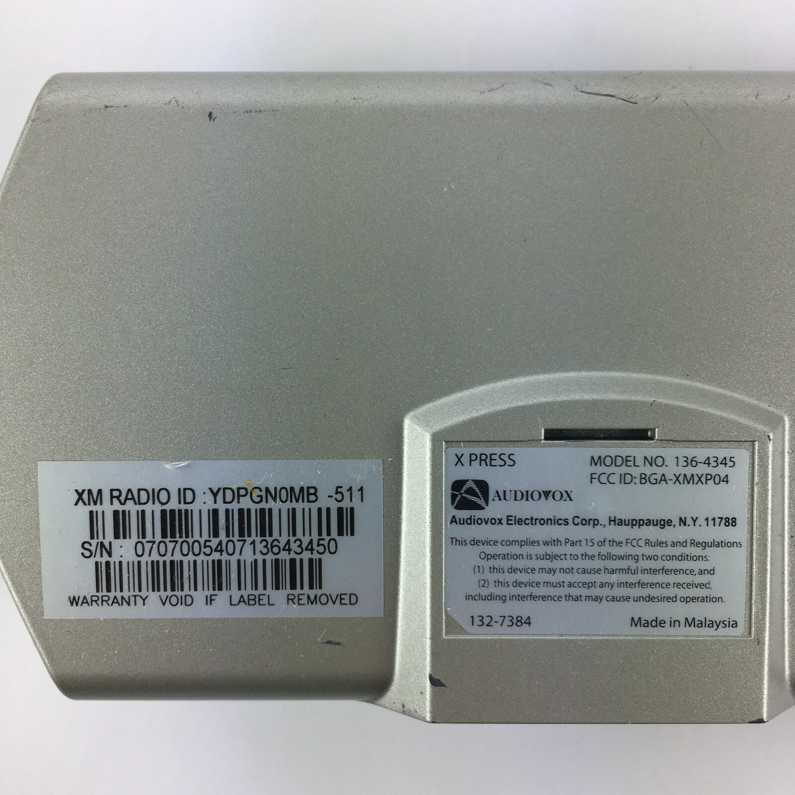 Genuine Xpress Satellite Radio Receiver 136-4345 with Power Supply Adapter A25