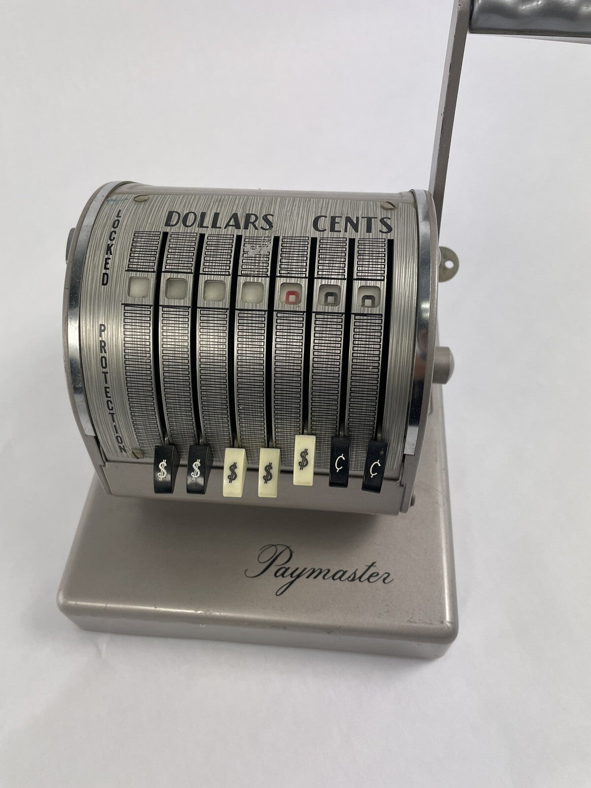 PAYMASTER SERIES X 550 OFFICE MACHINE VINTAGE CHECK WRITER 7 COLUMN & KEY