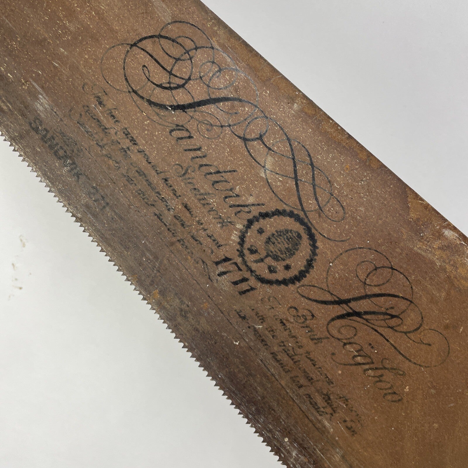 SANDVIK HOGBOO Hand Saw 271 Made in Sweden Wooden Dragon Handle Vintage VGC