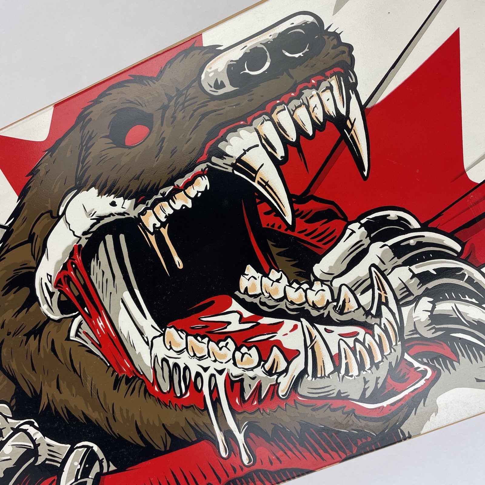Signed Powell Paul Machnau 1st Pro Model Sample Skateboard Deck Grizzly Bear