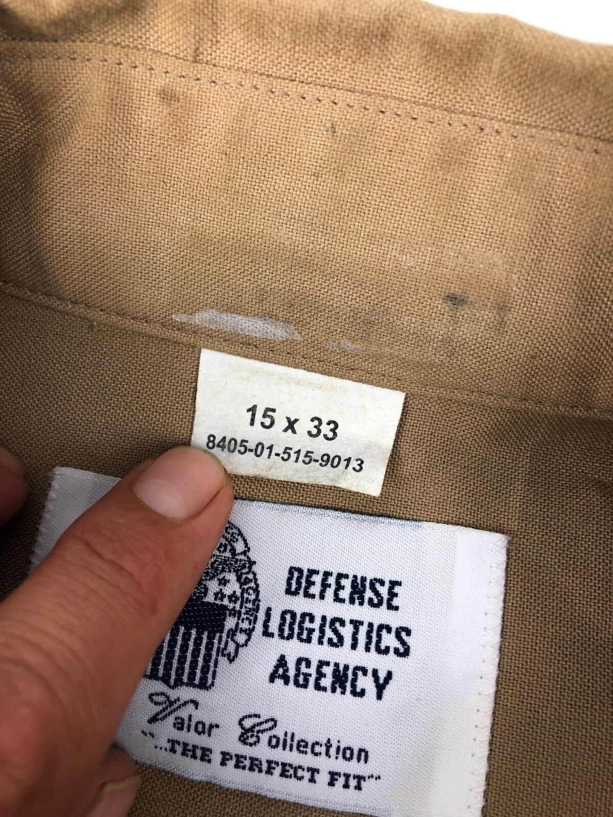 Defense Logistics Agency Valor Collection Mens Shirt 15x33 Long Sleeve Marines