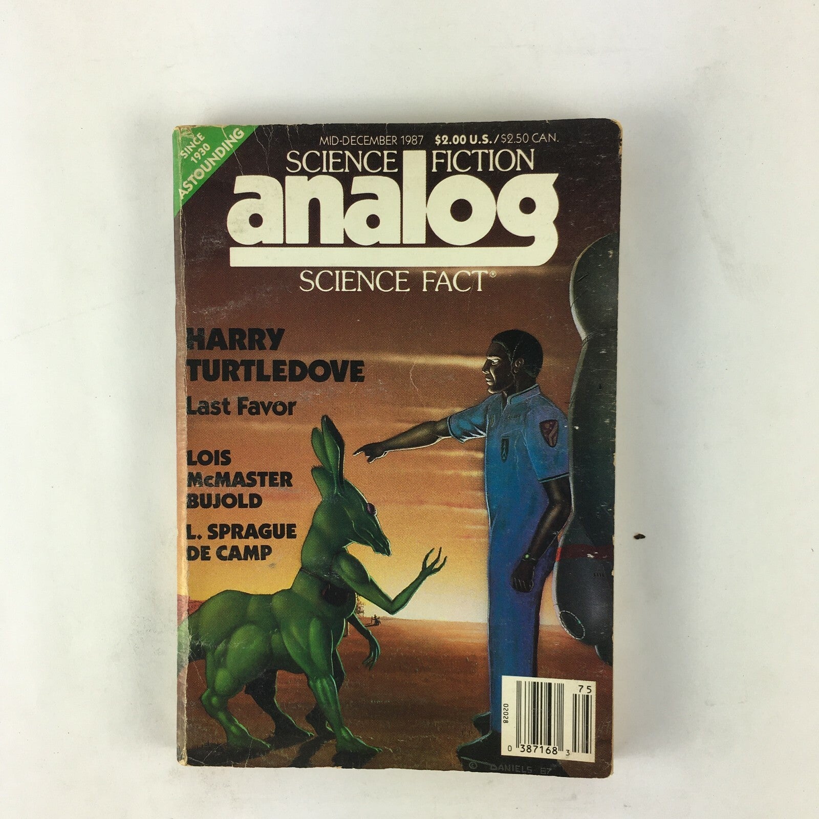 December 1987 Analog ScienceFiction Fact Magazine Harry Turtledove L.Sprague
