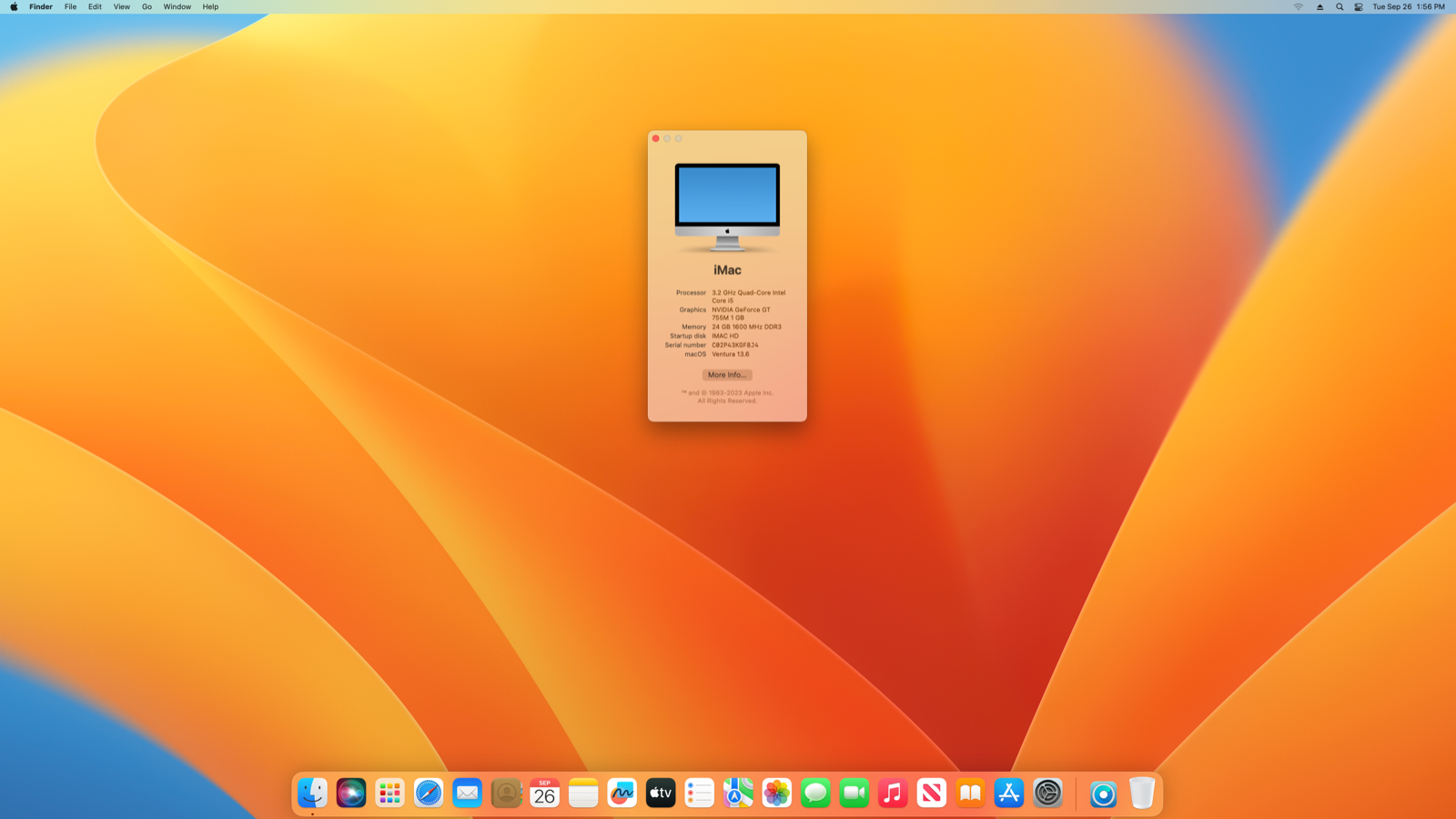 Apple iMac 27" 2013 i5 QUADCORE 3.5GHz 24GB RAM 1TB HDD macOS Ventura