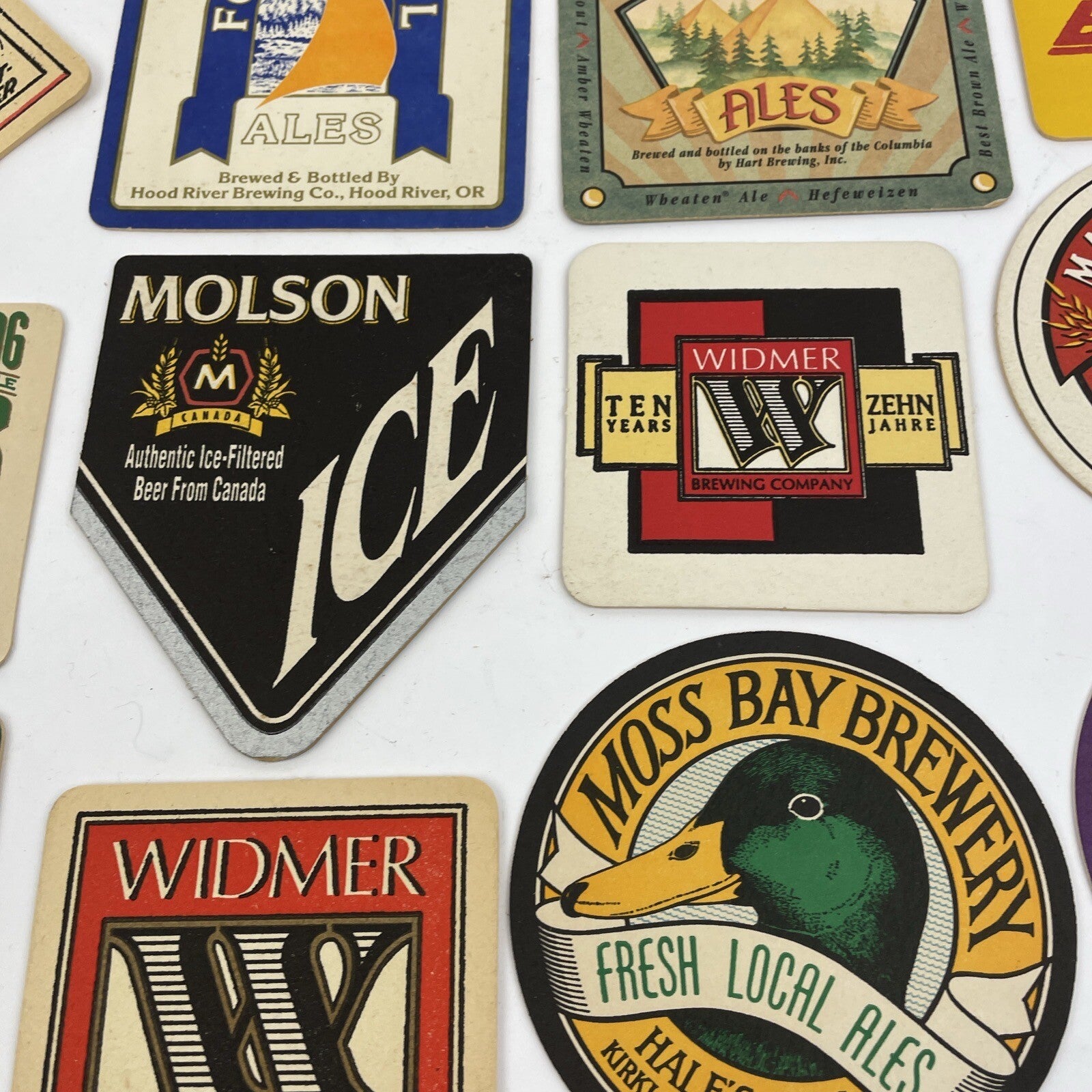 Retro Beer coasters Lot of 20 ALL DIFFERENT Import & Domestics Home Bar Vintage