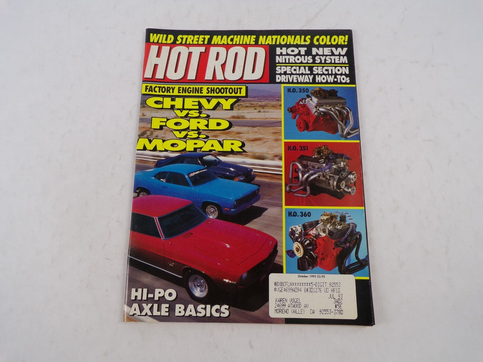 October 1992 Hot Rodding Magazine Wild Street Machine Nationals Color! Factor