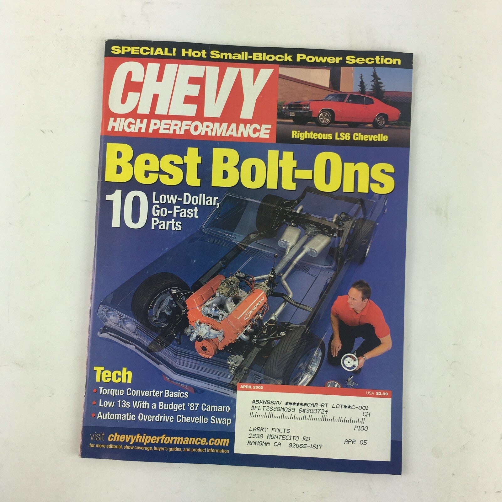 April 2002 Chevy High Performance Magazine Best Bolt-One Torque converter Basics