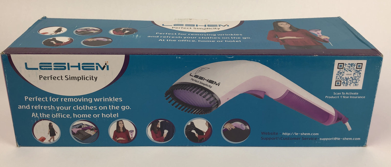 LESHEM Handheld Garment Steamer for Clothes, Bedding, Curtains Traveling - LOOK
