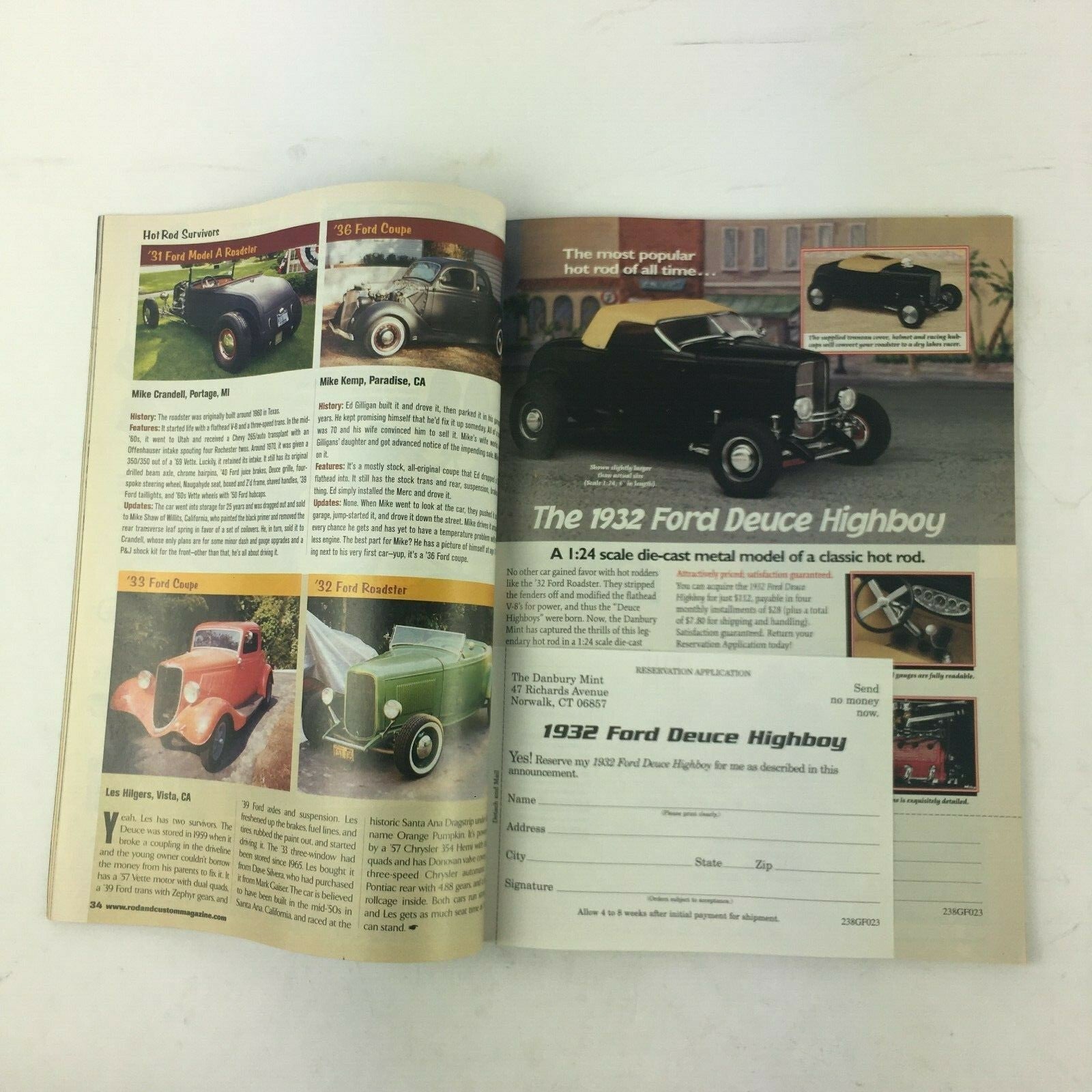July 2001 Rod & Custom Magazine 20 Hot Rod Survivors Cars of the 40s, 50s & 60s