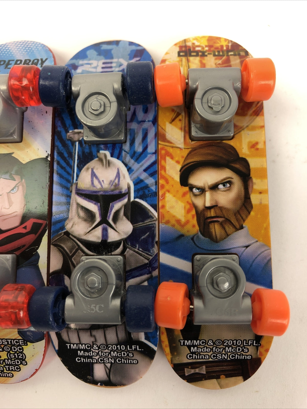 Lot of 5 Finger Skateboard Star Wars Clone Wars / Young Justice McDonald's Kids