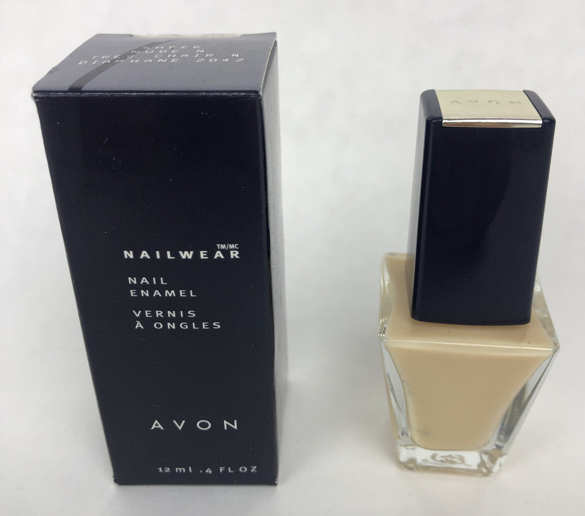 NOS AVON NAILWEAR NAIL ENAMEL SHEER NUDE .4 FL. OZ. - FSTSHP- *1