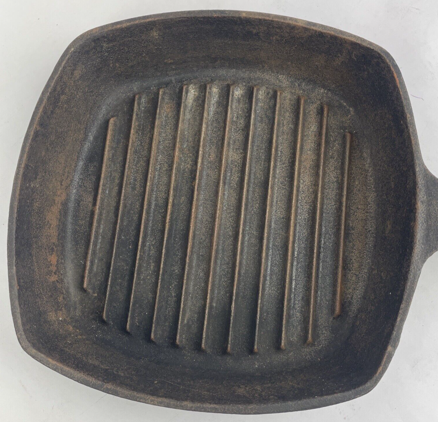 Emeril Lagasse Cast Iron 10" Square Skillet Grill Ribbed Griddle Pan - LOOK