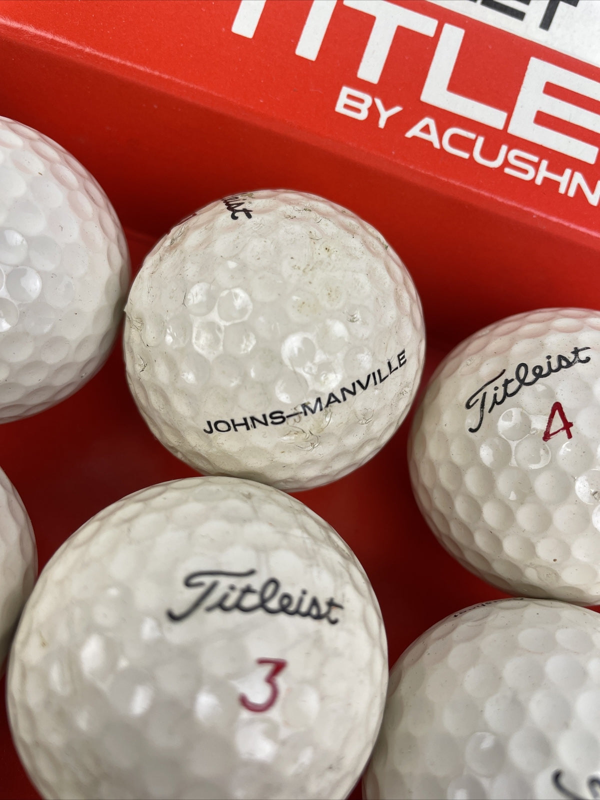 Vintage Titleist by Acushnet golf balls one dozen 12 ball set with original box collectible golf memorabilia display piece