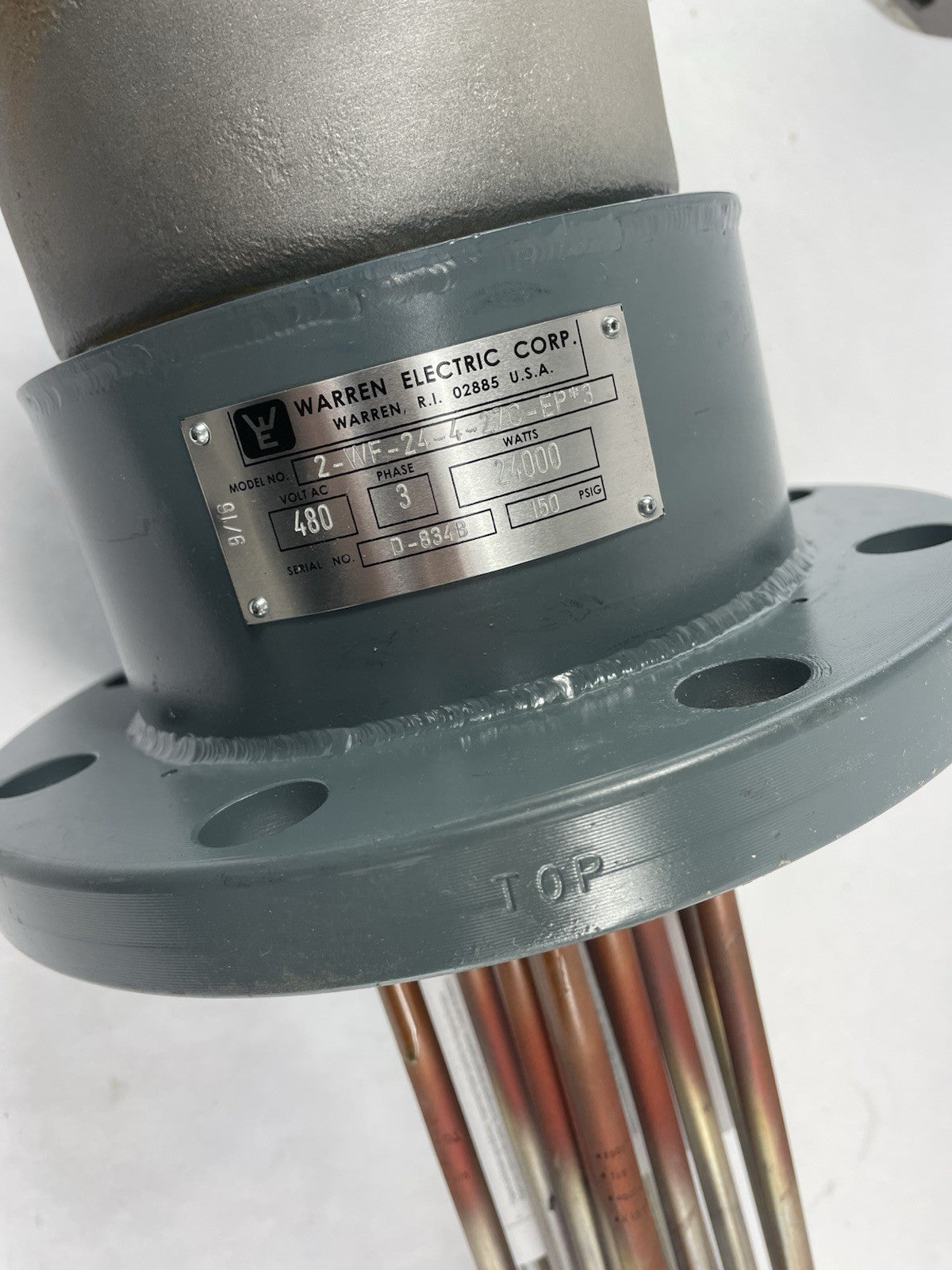 Warren Electric Corp 24KW Immersion Heater 480V 3 Phase