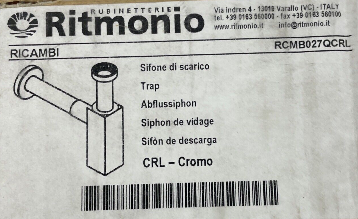 Ritmonio Brass Round Bottle P Trap Basin Sink Waste Drain P Trap Kit # RCMB027