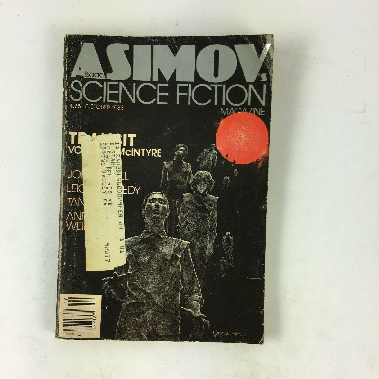 October 1983 Isaac Asimov's Science Fiction Magazine Transit Vonda N.Mcintyre