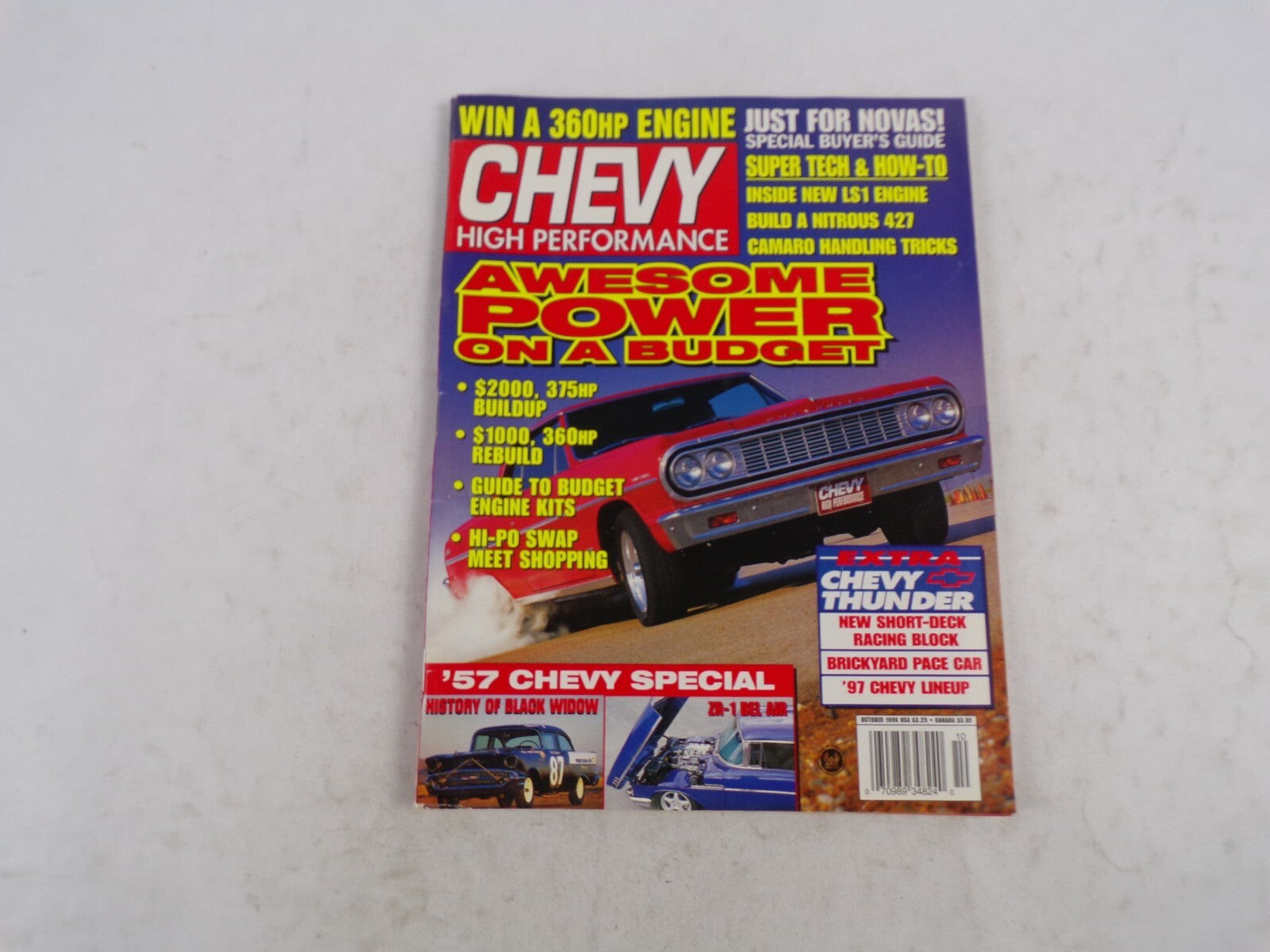 October 1996 Chevy High Performance Awesome Power On A Budget Win A 360HP Engine