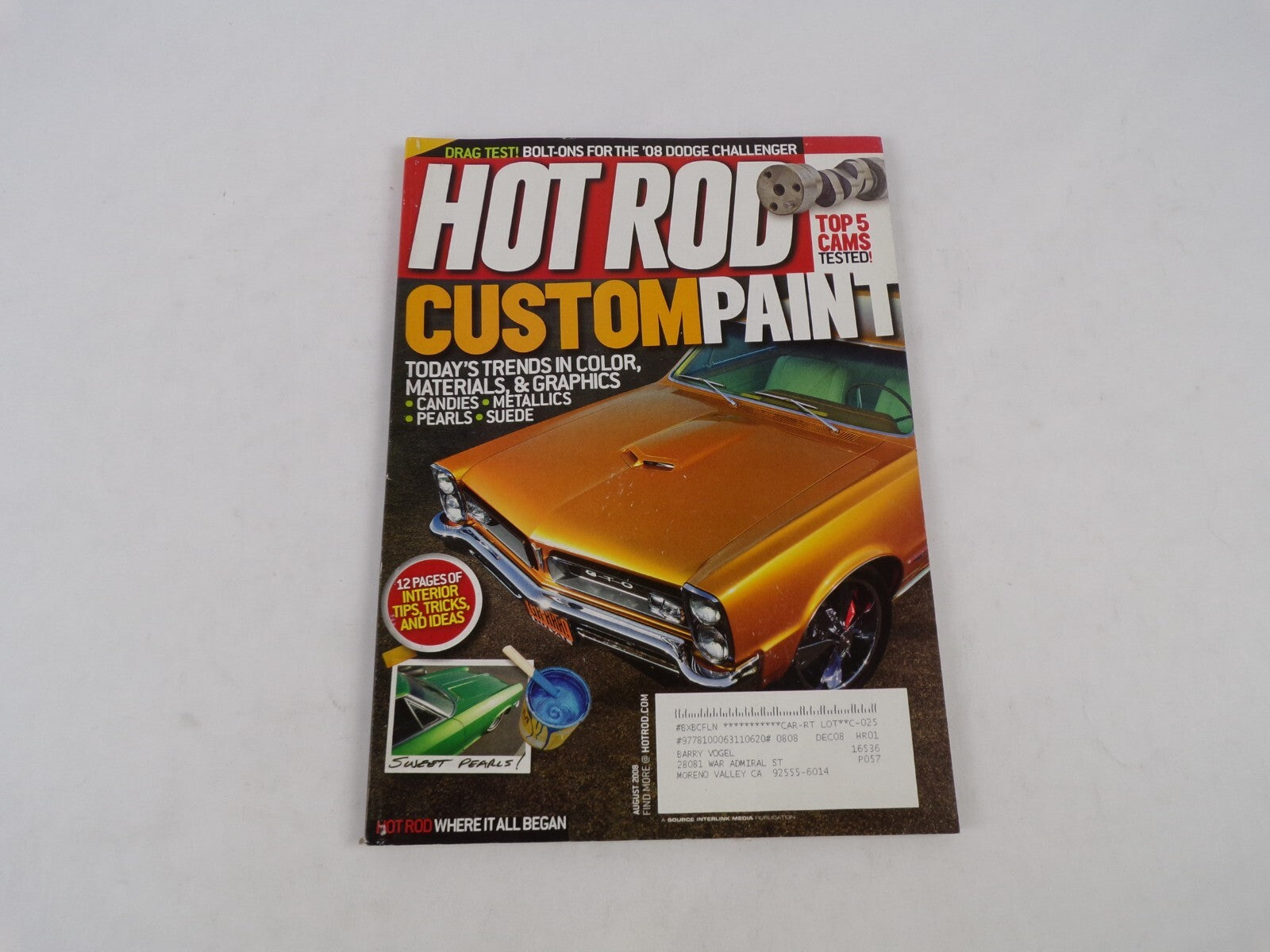 August 2008 Hot Rod Magazine Drag Test! Bolt-Ons For The '08 Dodge Challenger Cu
