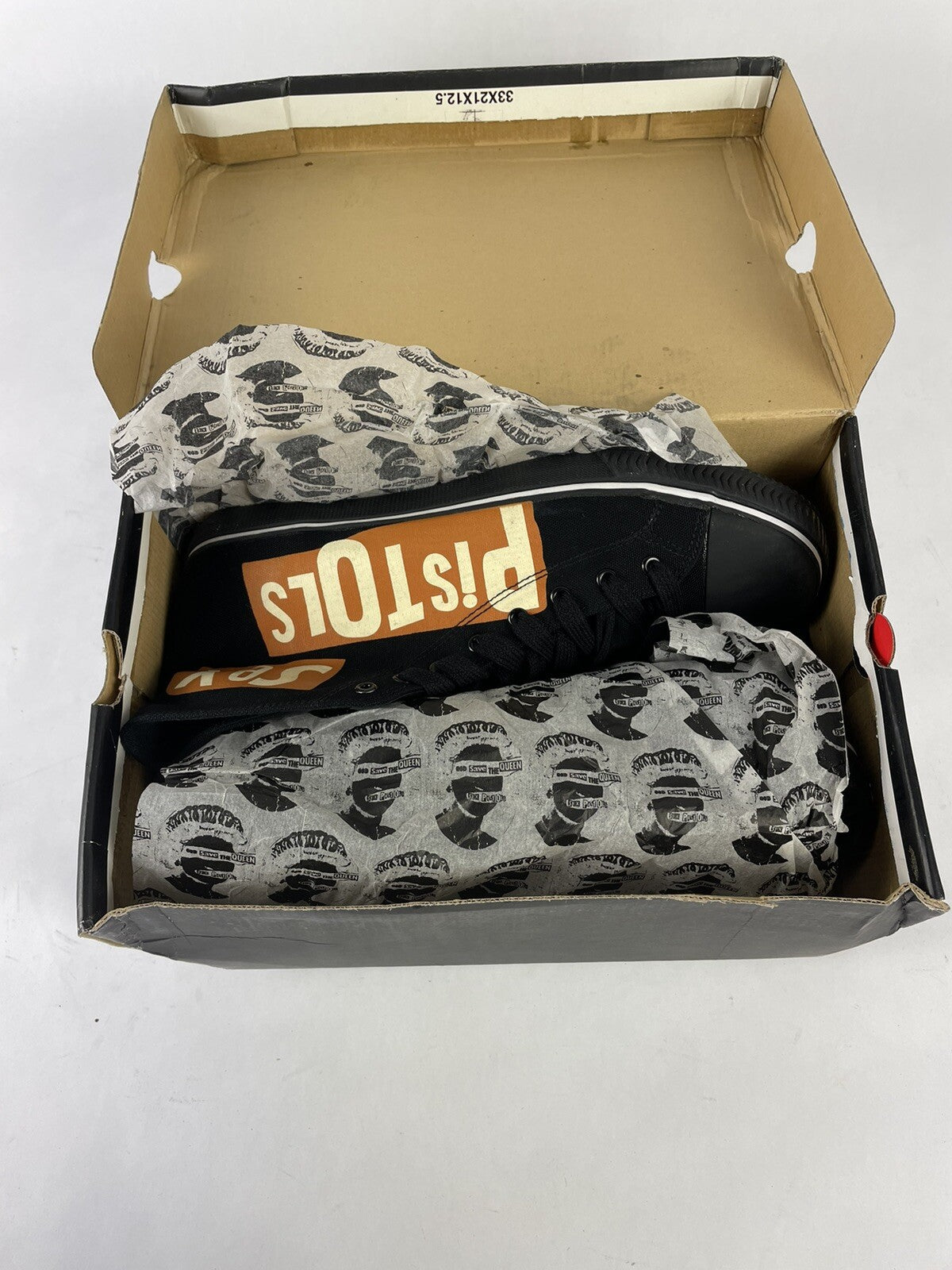Draven Sex Pistols Punk High top Shoe Vision Street Wear Canvas Retro Size US 13
