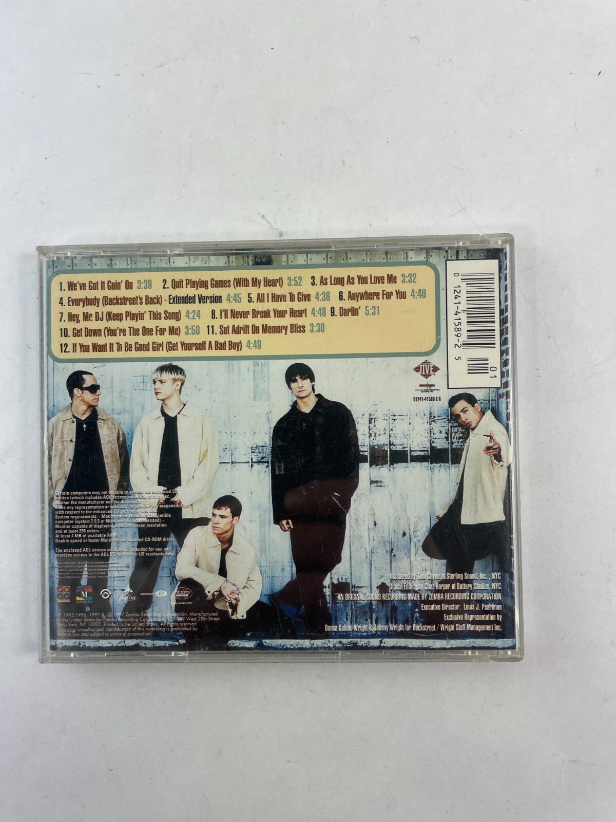 Backstreet Boys Zomba Recording We've Got it Goin' On Anywhere For You CD#73