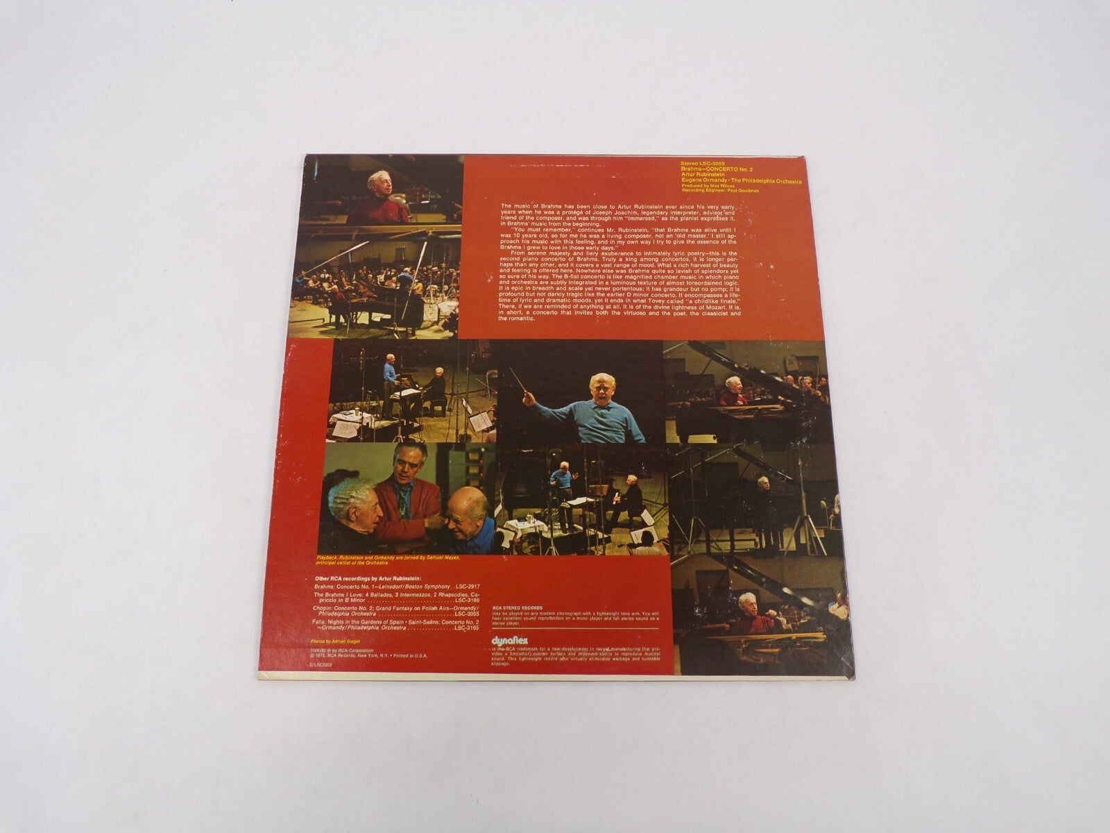 Brahms Concerto No.2 Allegro Non Troppo Allegro Appassionato Vinyl Record