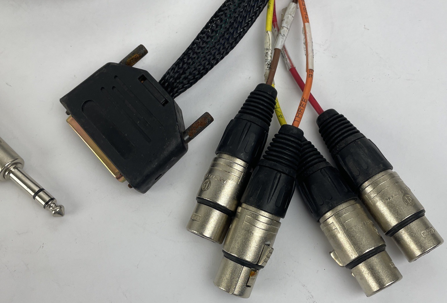 Male 12 Pin AES EBU + 4 x XLR 3 Pin Female to 8 x 1/4" Mono Jack Snake Cable