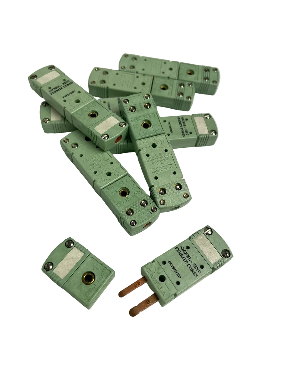 Lot of 8 Omega HMPW mini thermocouple connectors male female
