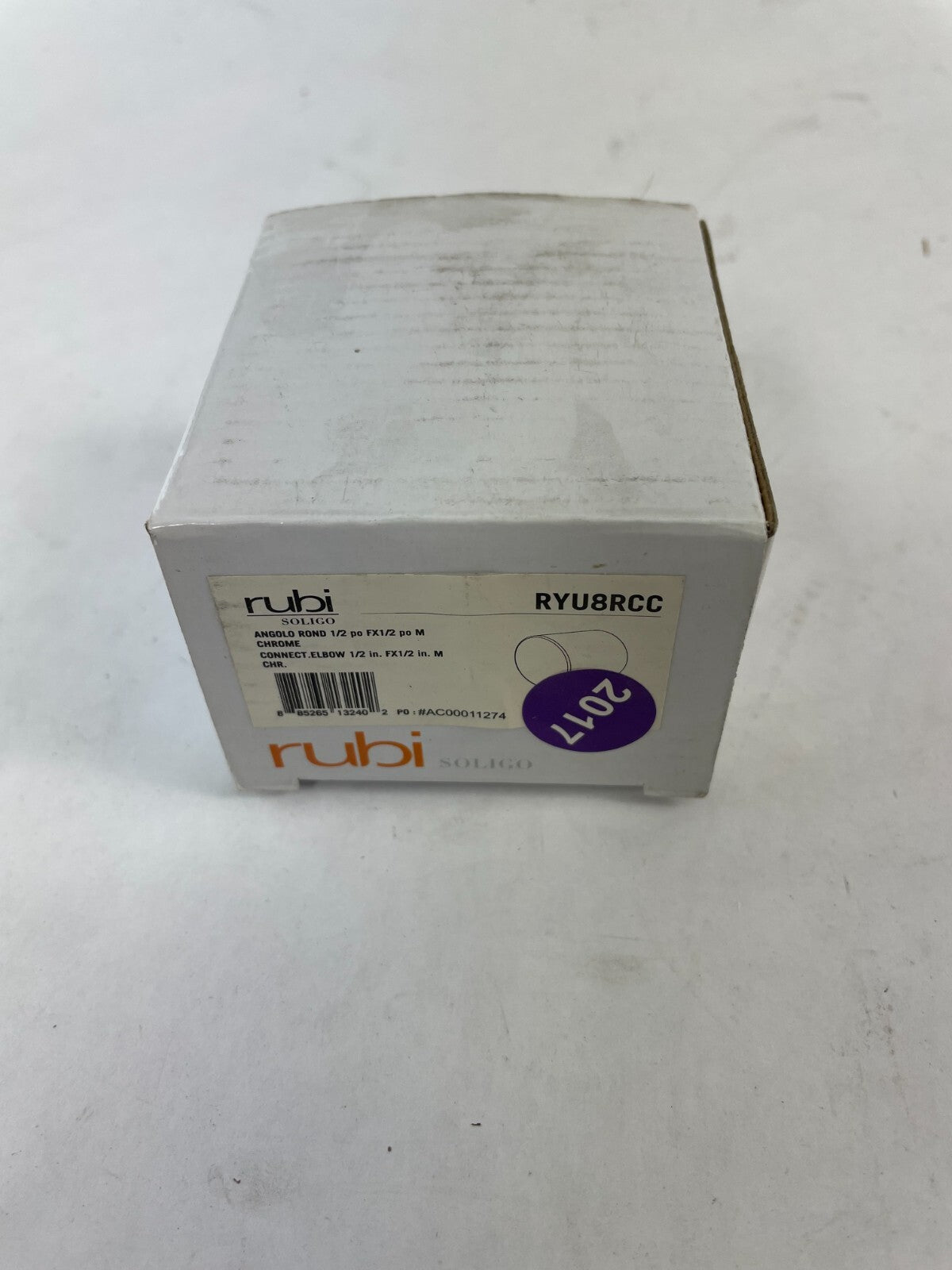 Rubi Angolo Rond 1/2 po Fx1/2 po M Chrome Connect Elbow 1/2 in. M Chrome RYU8RCC