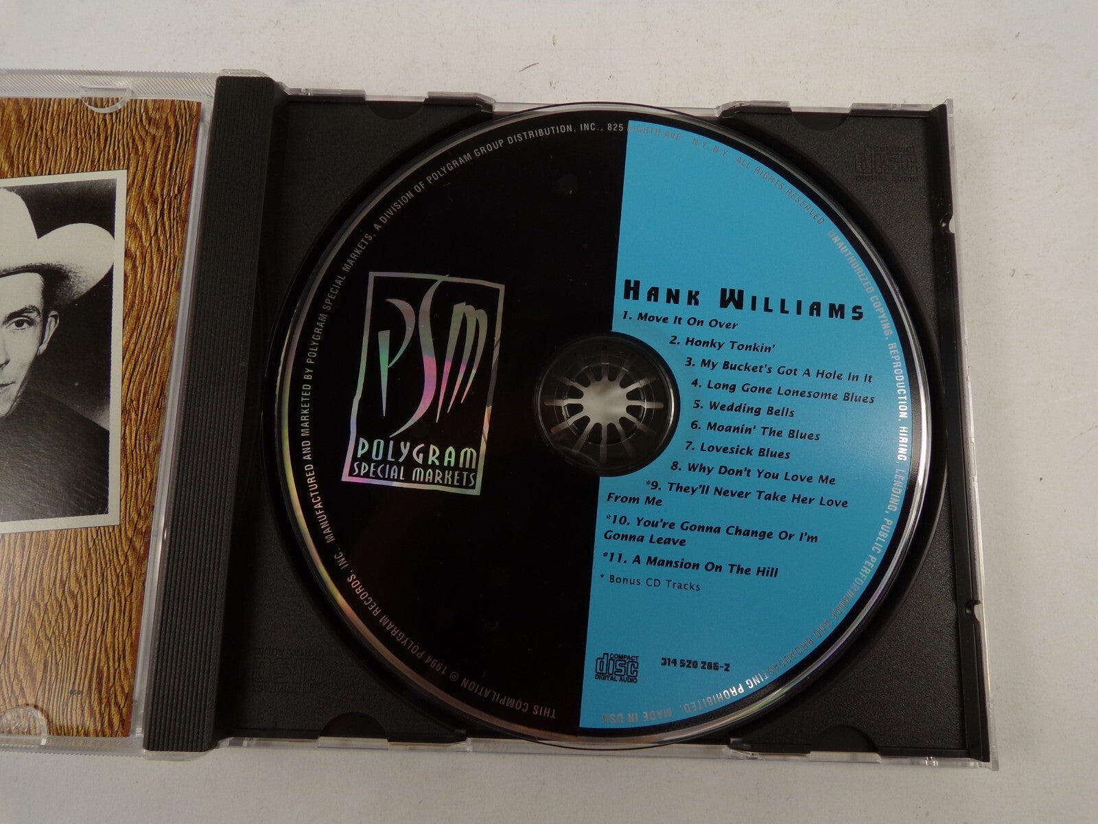 American Legends Hank Williams Honky Tonkin Wedding Bells Lovesick Blues CD#45
