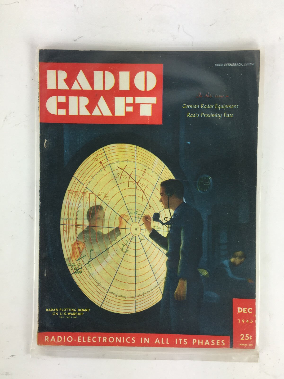 December 1945 Radio Craft HugoGernsback Magazine Radar Plotting Board US Warship