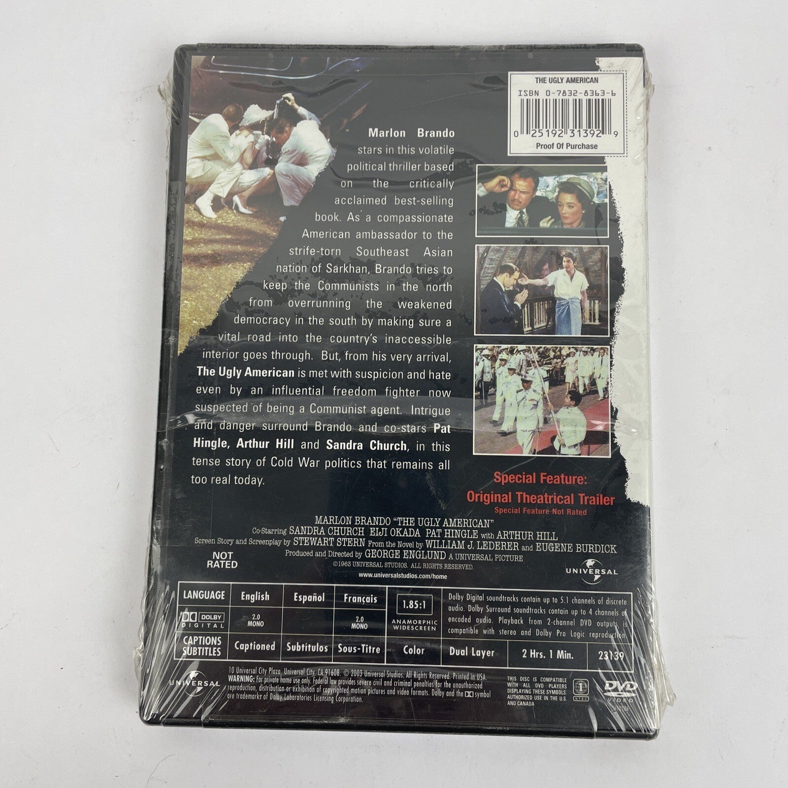The Ugly American ( DVD Video, 1963) Marlon Brando Widescreen Universal Pictures