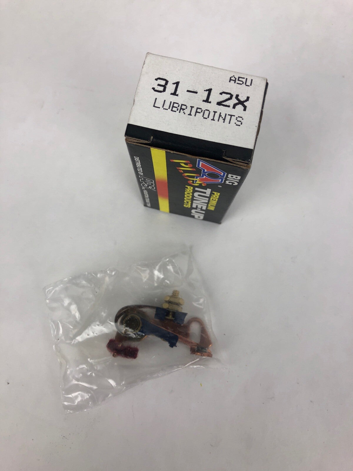 Big A Plus Tune-Up Lubripoints 31-24X 3124X ignition contact point set new in box for conventional breaker-point ignition systems.