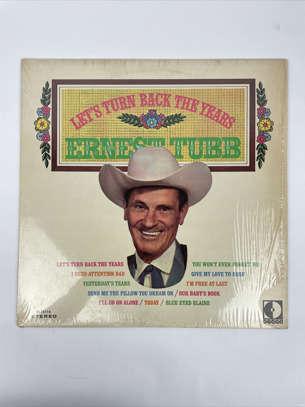 Ernest Tubb Let's Turn Back The Years LP DL75114 Decca 1969 Country Vinyl LP