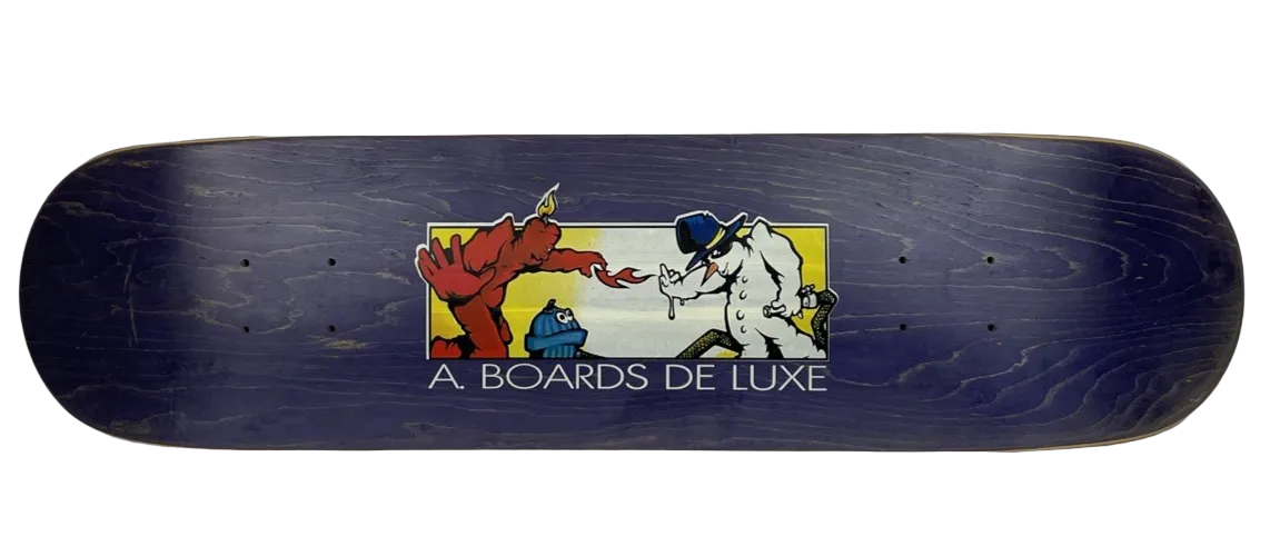 Rare A. Boards Snowboards France Skateboard Deck Original Flame Boy Wet Willy