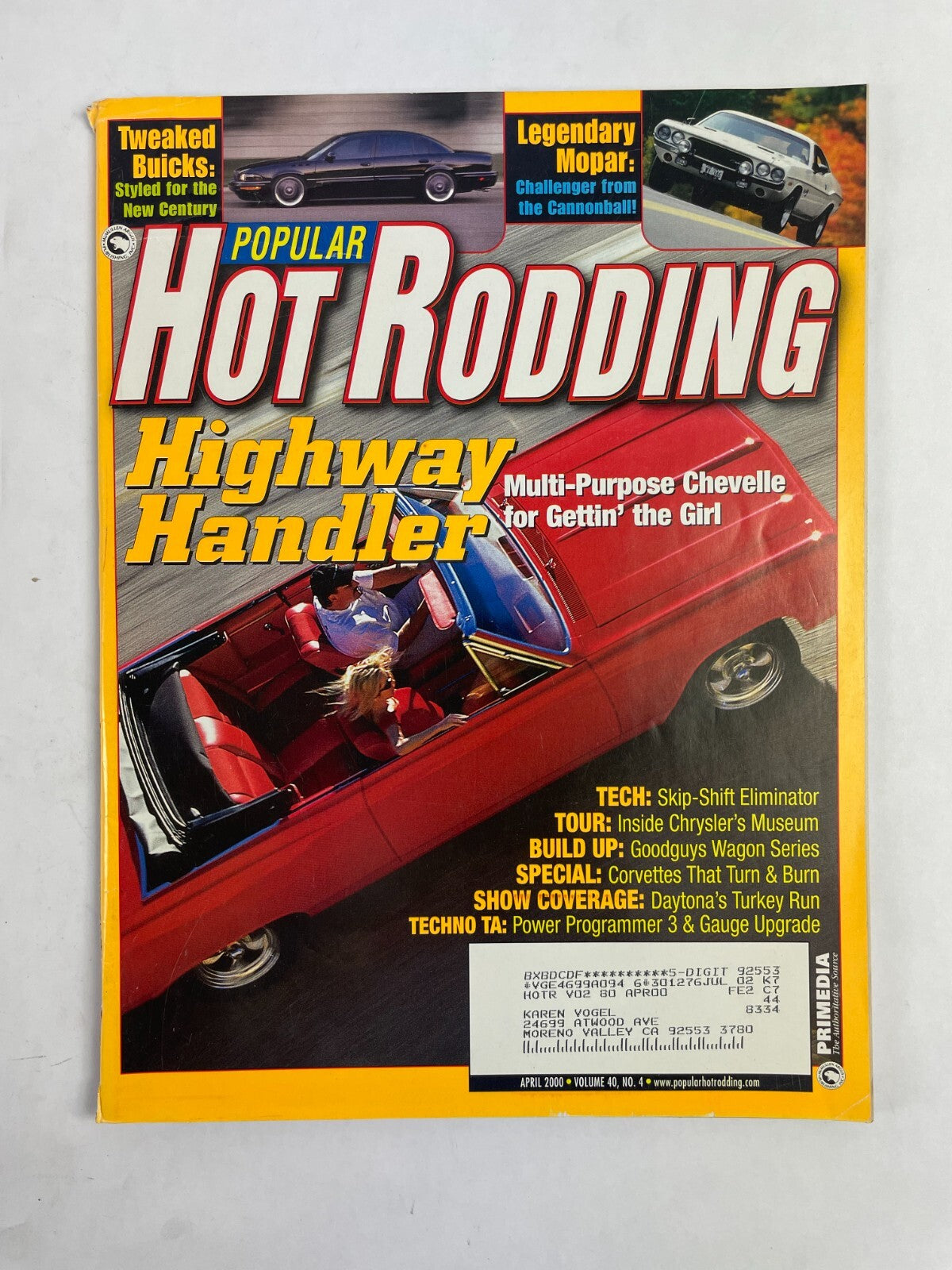 April 2002 Hot Rodding Magazine Highway Handler Multi Purpose Chevelle forGettin