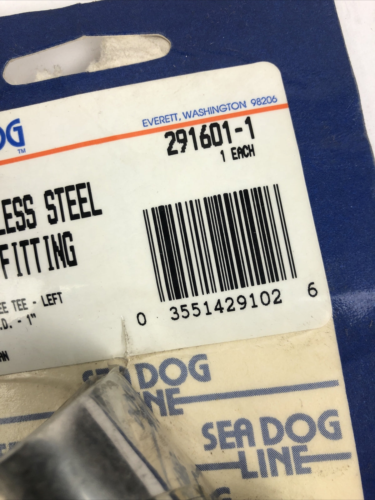 Sea Dog 291601-1 Stainless Steel 60° Degree Left 3 Way O.D. 1" Rail Tee Fitting