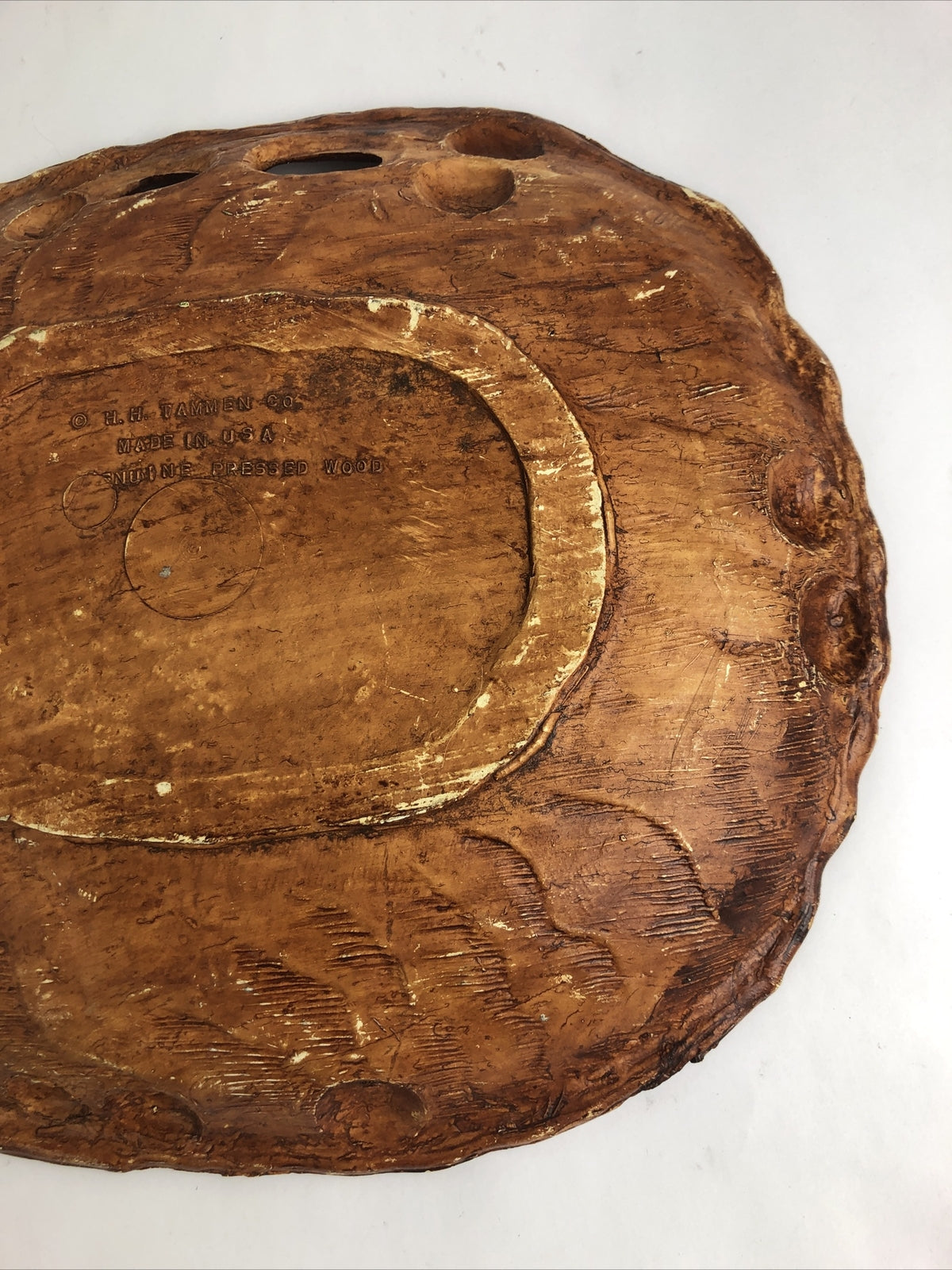Mount Mt. Rushmore National Memorial Plate Nuine Pressed Wood H.H. Tammen Co.