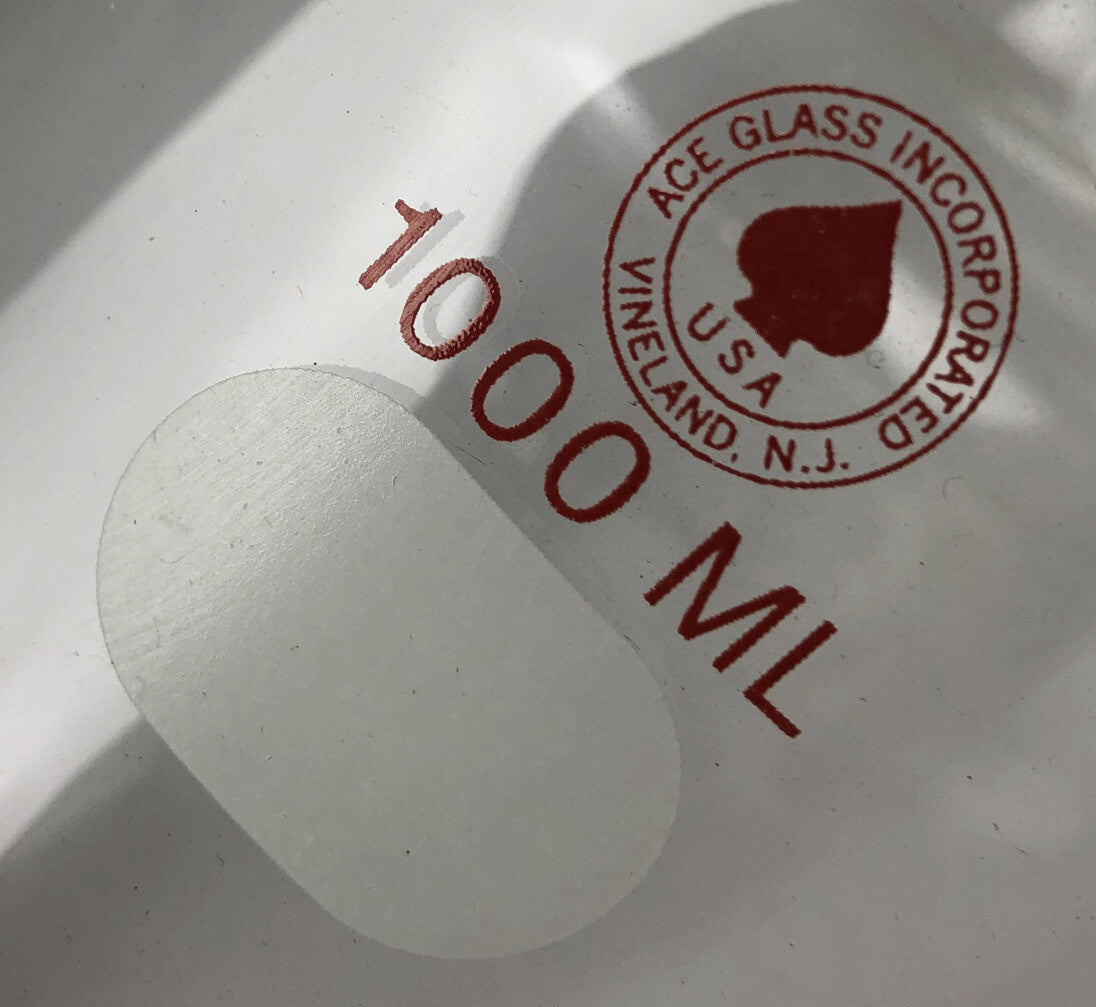 ACE Lab Glass 1000mL reaction vessel with #36 ACE-Thred and 24/40 glass joints.