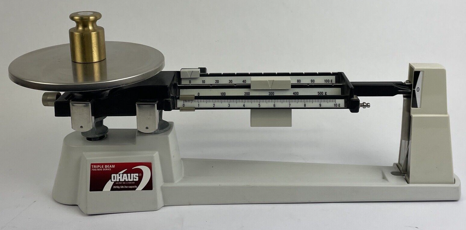 Ohaus Triple Beam Balance Scale 2610g 5lb 2oz 700/800 Series High Accuracy LOOK