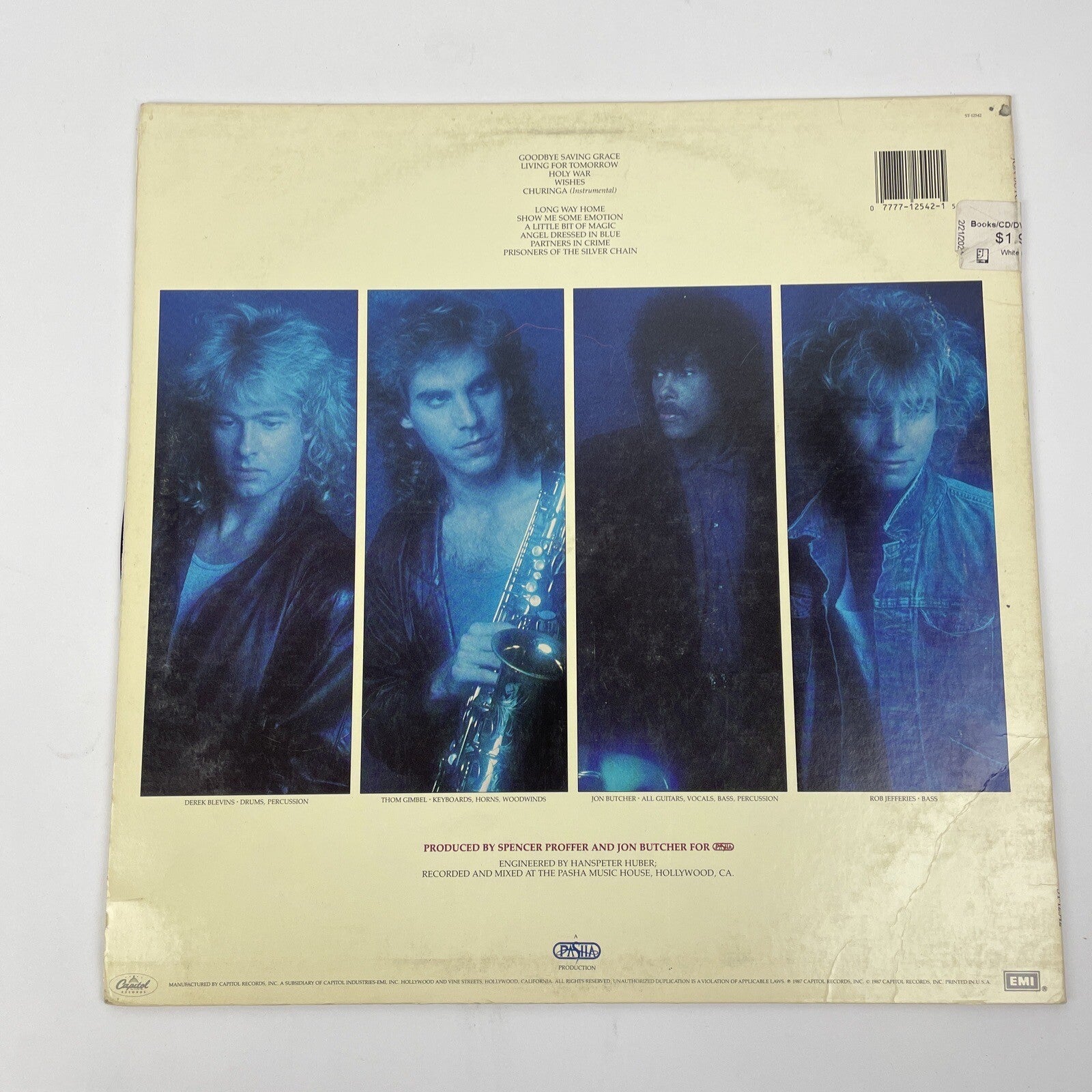 Jon Butcher 'Wishes' LP Record 12" EMI Capitol Records - Very Good Condition