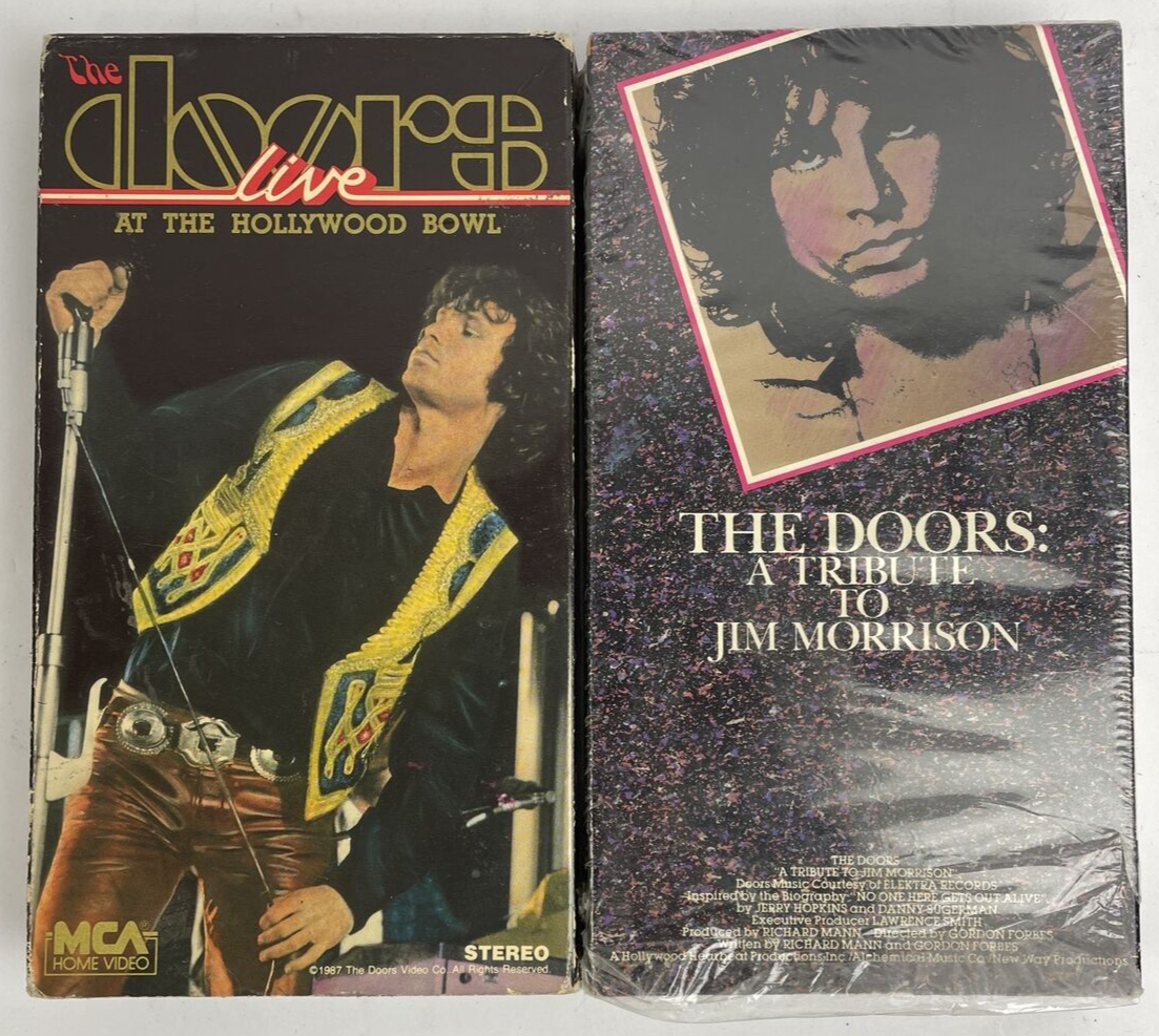 2 x The Doors Live At The Hollywood Bowl + TRIBUTE to Jim Morrison VHS Tapes Lot