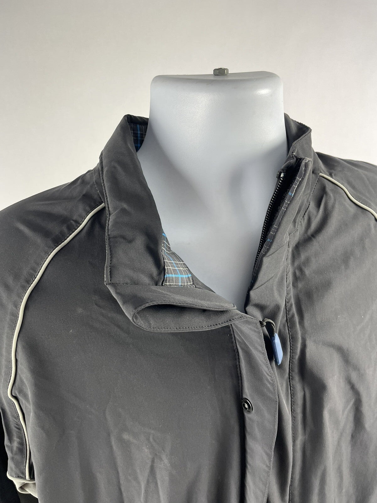 Fidra Jacket Mens Size XL 1/4 Zip Collared Zip Black Gray