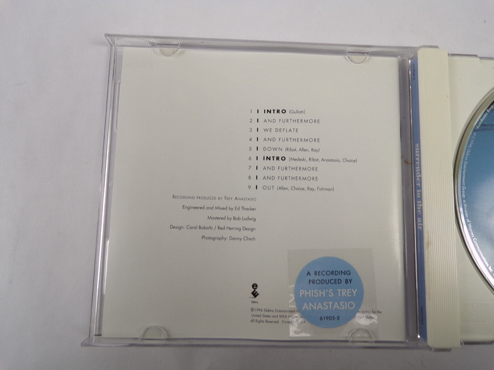 Surrender To The Air I Intro I And Furthermore I We Deflate I Out CD#59