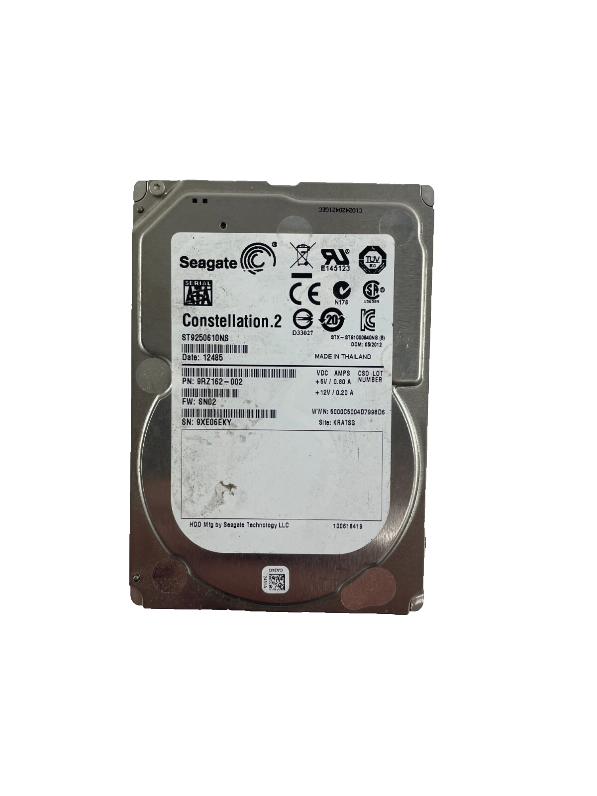 Seagate Constellation.2 Model ST9250610NS 250GB SATA Hard Drive Cache 64 MB