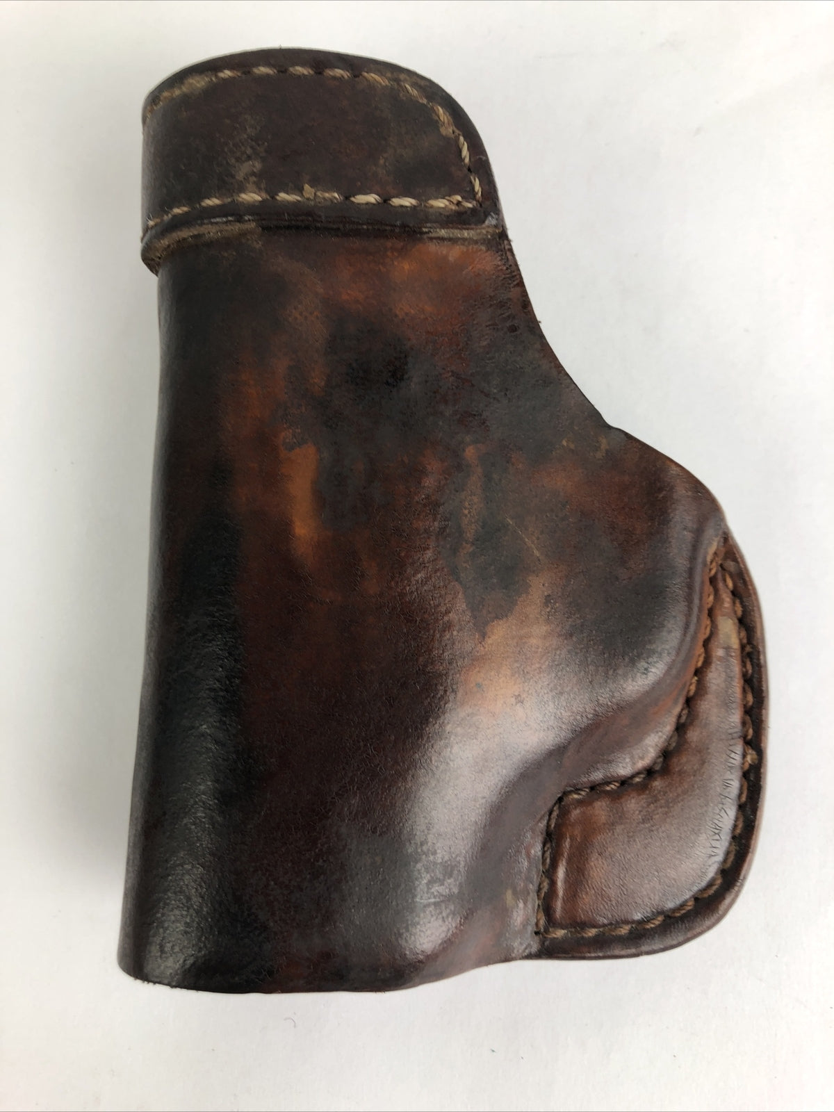 Vintage Outback Leather Pistol Holster w Metal Belt Clip - LOOK
