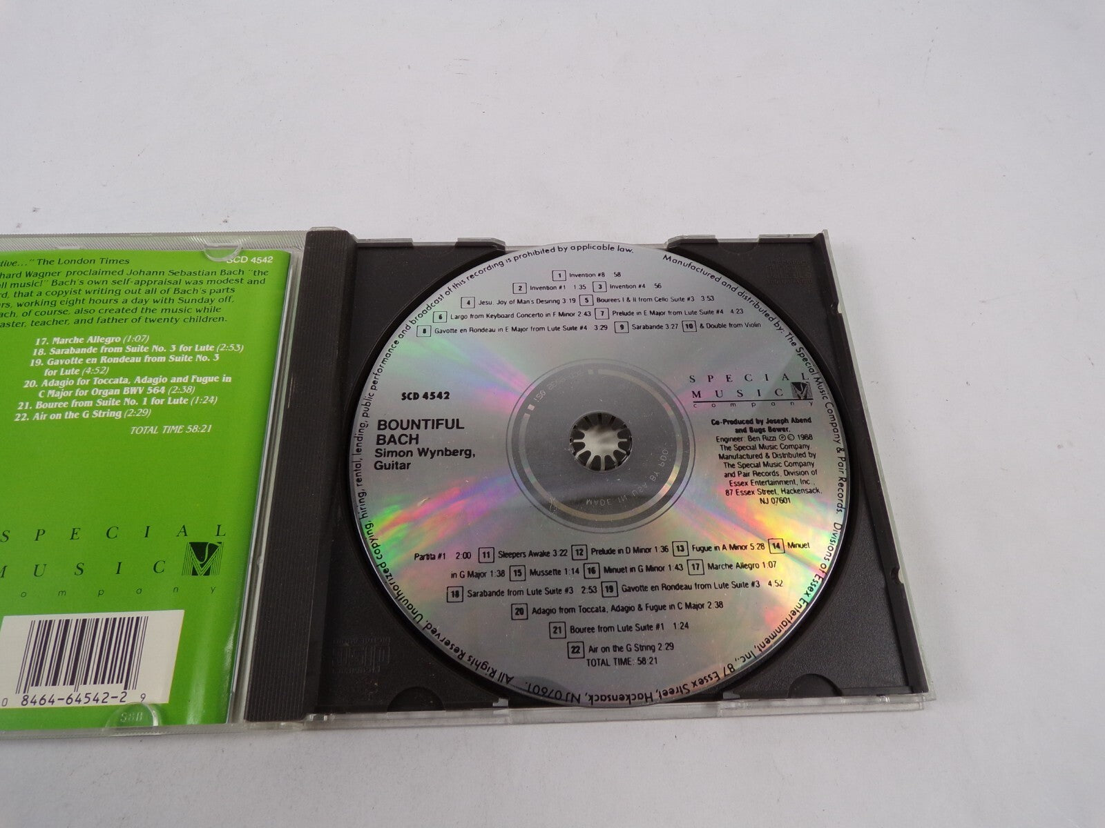 Bountiful Bach Simon Wynberg Guitar CD#43