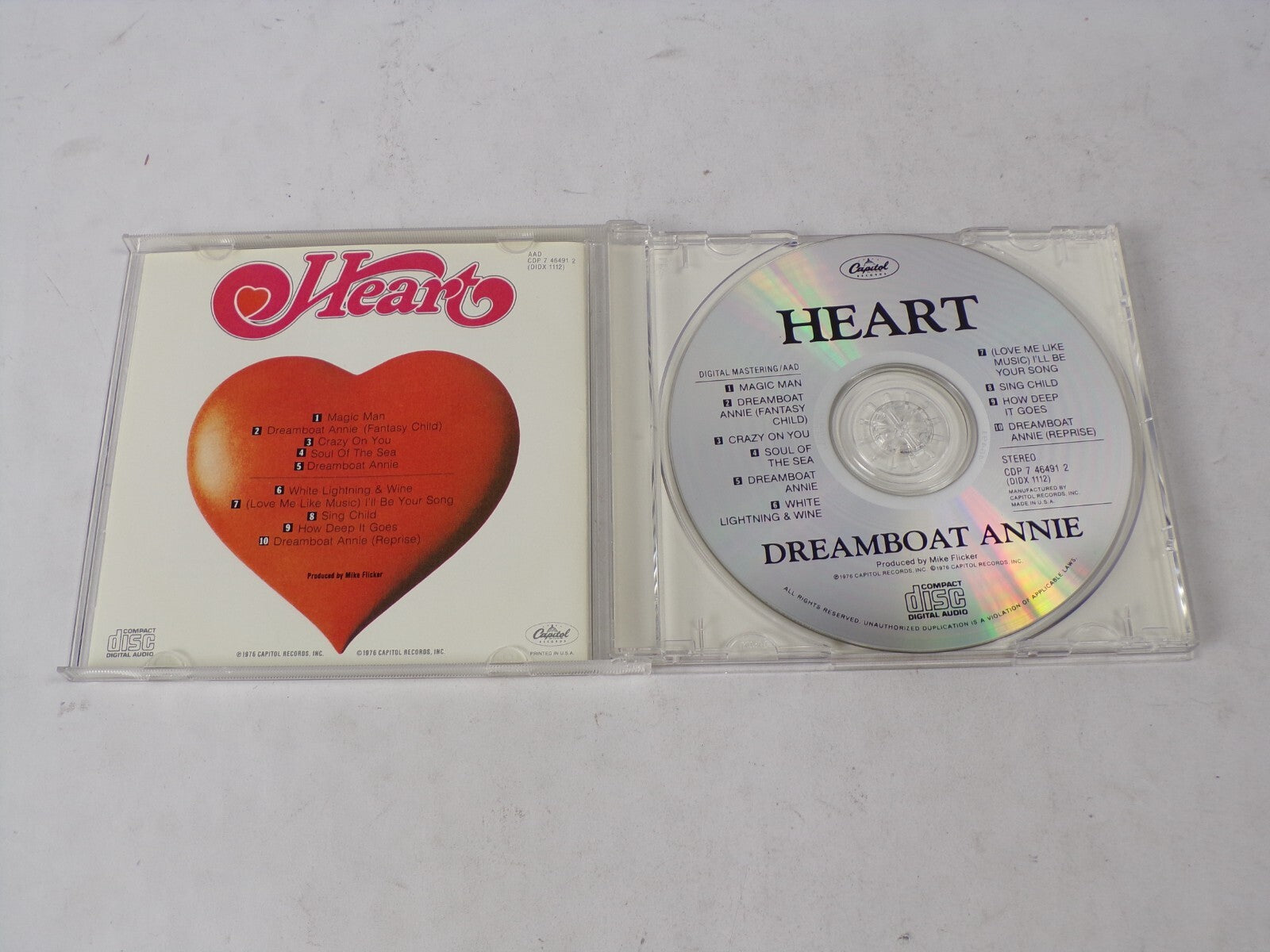 Heart Dreamboat Annie Magic Man Crazy On You Soul Of The Sea White LightninCD#62